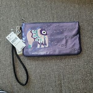 NWT Sakroots  Wristlet Violet One World 8.50" x 5.00" New